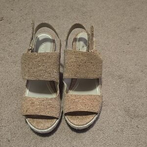 Vionic Cork Wedge Sandals
